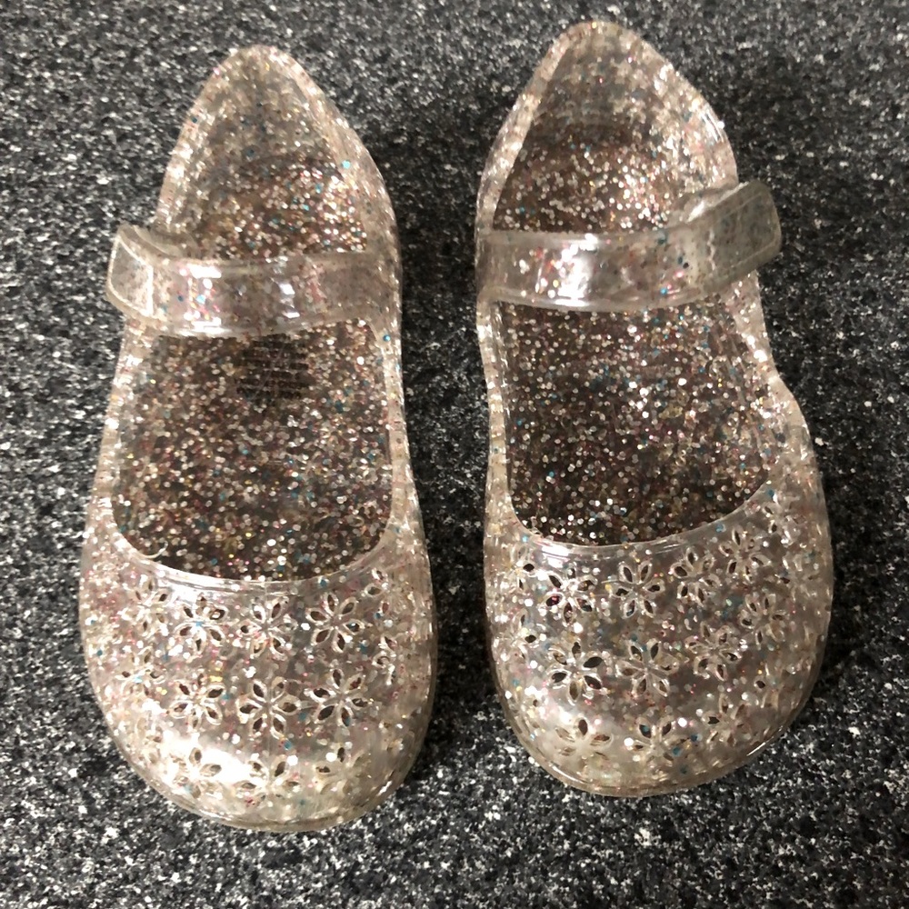 Old Navy glitter Mary Janes jelly shoes - size 5 baby